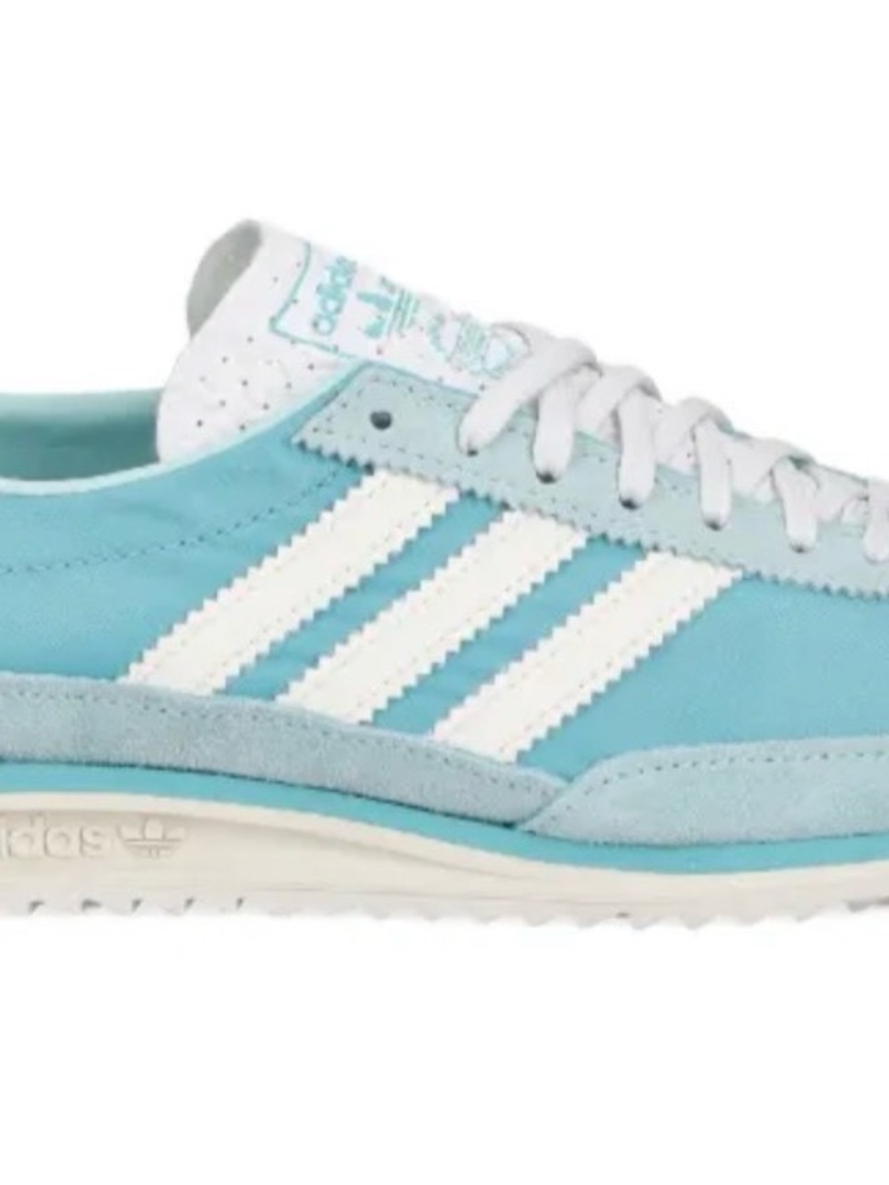 adidas SL72 Aqua and White Retro Low-Profile Trainers - Picture 3 of 4